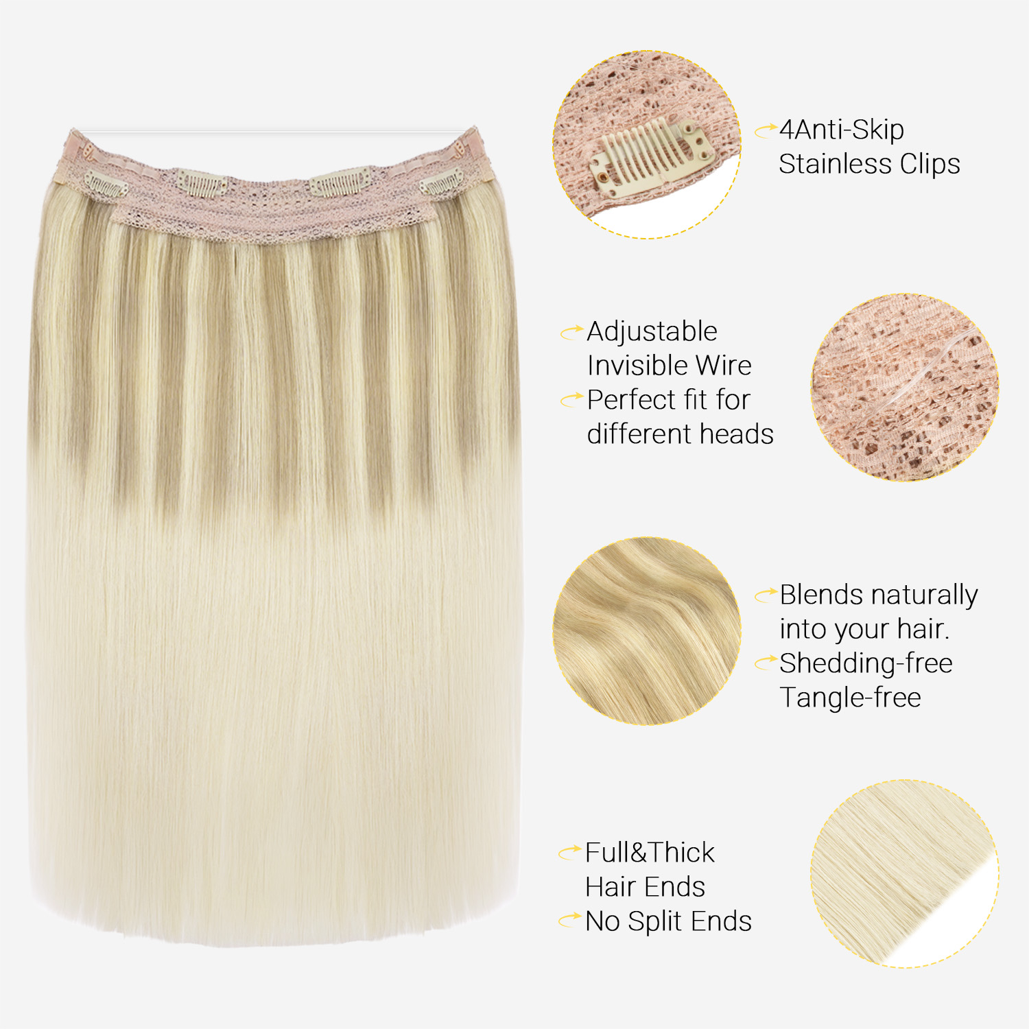 Sunmofavo Wire Halo Hair Exten - огляд і ціна Tippet Line