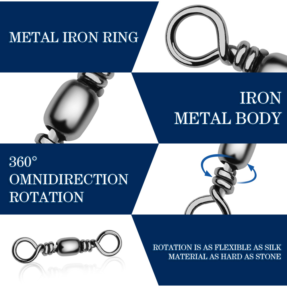 100Pcs Fishing Swivels Connect - огляд і ціна Freshwater Line