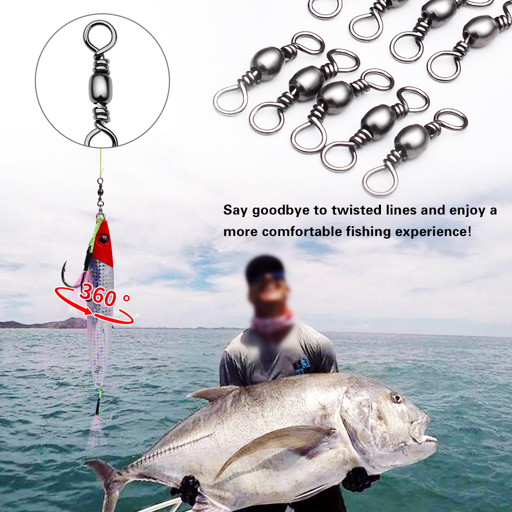100Pcs Fishing Swivels Connect - огляд і ціна Freshwater Line